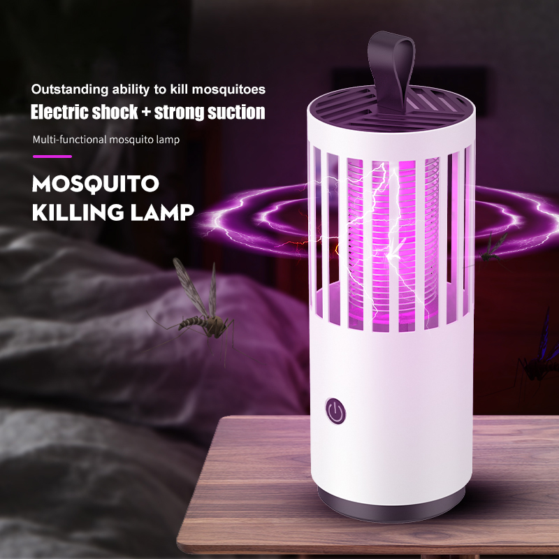 2022 업데이트 된 충전식 전기 모기 킬러 야외 곤충 비행 방충제 방사선이없는 모기 방지 램프 음소거 버그 Zapper